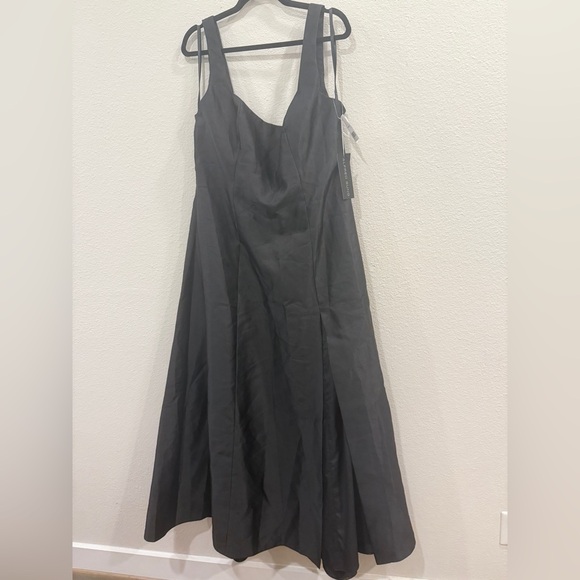 ALFRED SUNG NWT SLEEVELESS SQUARE-NECK PRINCESS LINE GOWN WITH POCKETS IN BLACK - Picture 8 of 11